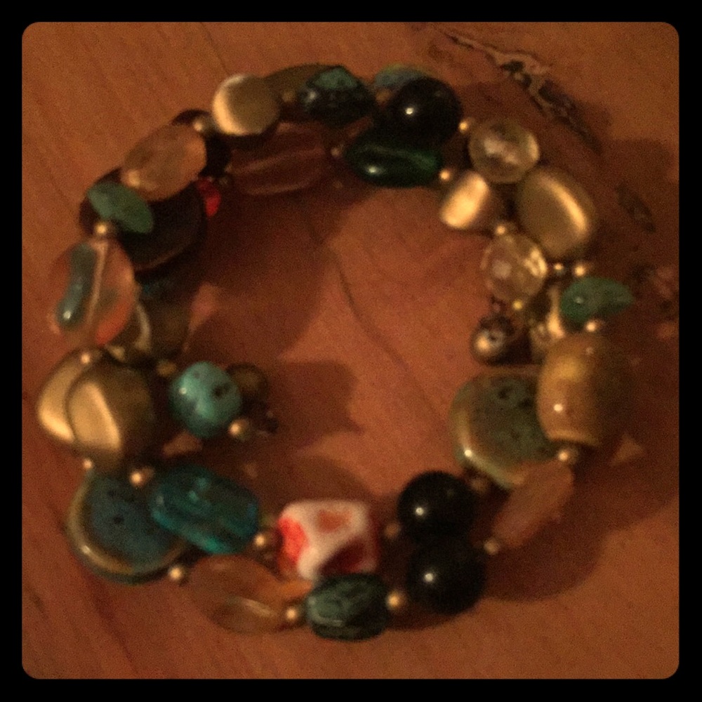 Multi color 3 tier bracelet
